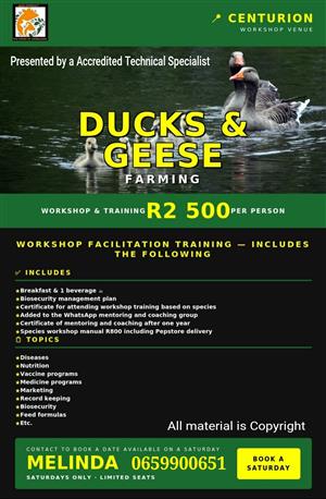 DUCKS & GEESE FARMING TRAINING 