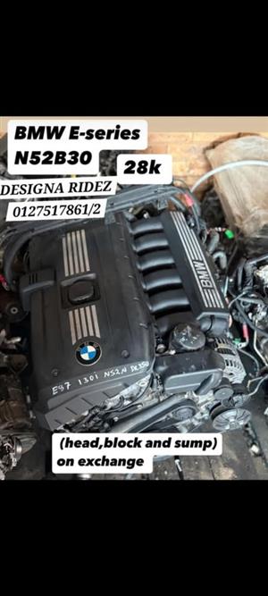 BMW E-SERIES N52B30 HEAD BLOCK SUMP on exchange