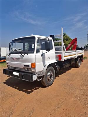 1994 HINO DROPSIDE TRUCK WITH FASSI 4.5 TON CRANE