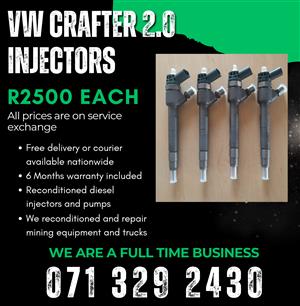 VW CRAFTER 2.0 INJECTORS FOR SALE WITH WARRANTY INCLUDED 