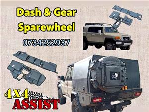 Armrests, Dashcovers, Gear & Sparewheel covers & Custom Canvas 4x4