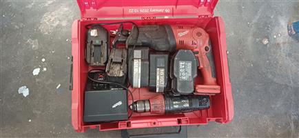 Milwaukee 6524-21 Sawzall Atlas Copco Cordless Combination Drill