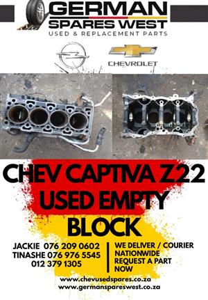 Chev Captiva Z22 Used Empty Block For Sale