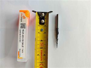 Tapered CNC Bull Nose End Mill- 4mm /50mm