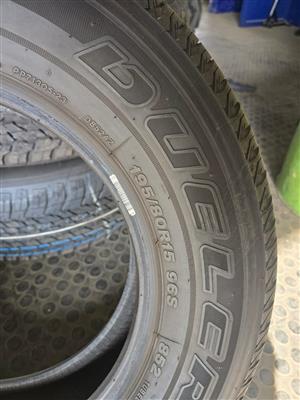 4 x Bridgestone Dueler H/T Tyres 195/80 R15 – Excellent Condition