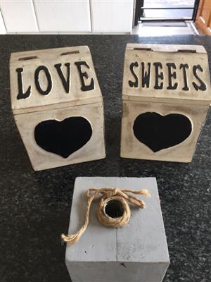 Love and sweets bins for sale