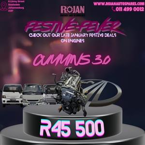 LATE JANUARY SALE- CUMMINS 3.0 ENGINE 