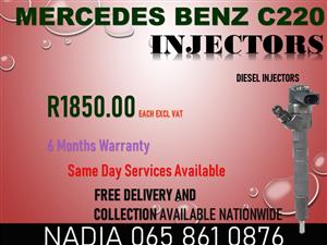 MERCEDES C220 DIESEL INJECTORS FOR SALE 