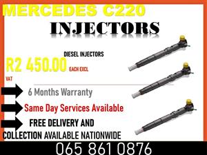 MERCEDES C220 DIESEL INJECTORS FOR SALE WE SUPPLY NATIONWIDE AND WARRANTY 