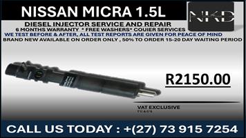Nissan Micra 1.5L Diesel Injectors 