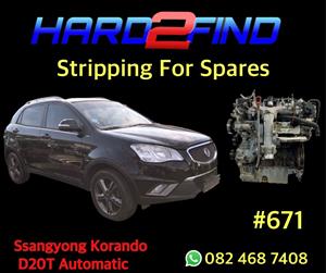 Ssangyong Korando D20T Automatic Stripping For Spares