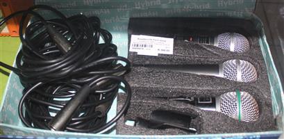 HYBRID D-1MK11 3 PACK MICROPHONE WITH CABLES IN BOX S065587A