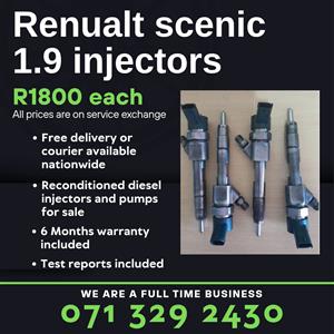 RENUALT SCENIC 1.9 INJECTORS FOR SALE WITH WARRANTY INCLUDED 