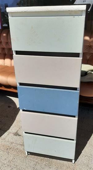 2 x Painted cabinet 5 drawers (price per item)