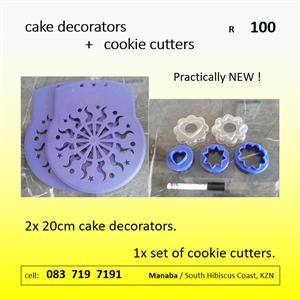 baking cake decorators + cookie cutters