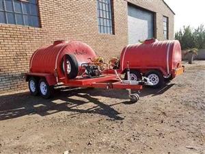 New 2500l bakkie fire fighter trailers for sale at Mad Farmer SA