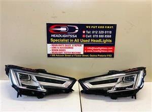 Audi A4 B9 facelift left and right side LED headlights 