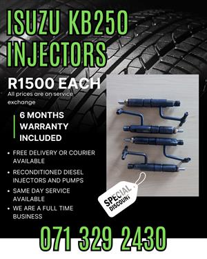ISUZU KB250 INJECTORS FOR SALE WITH WARRANTY 