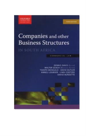 COMPANIES AND OTHER BUSINESS STRUCTURES IN SOUTH AFRICA (PAPERBACK, 3RD REVISED EDITION)