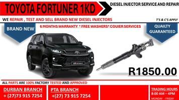 Toyota Fortuner 1KD Diesel Injectors