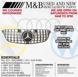 Grille GT Chrome with badge (Brand New) Suitable for Mercedes-Benz GLE W166 2015-2019