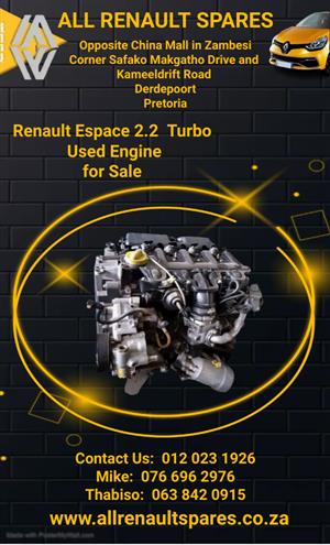 Reanault Espace 2.2 Used Turbo Engine for Sale