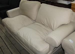 2x 2 Seater Cream Cori Craft Couches S049852A #Rosettenvillepawnshop