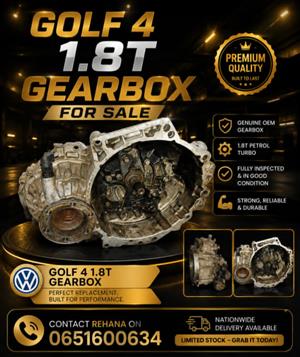 GOLF 4 1.8 T GEARBOX FOR SALE