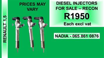 RENAULT 1.5 DIESEL INJECTORS FOR SALE OR RECON NATIONWIDE