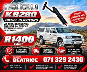 ISUZU KB280 INJECTORS FOR SALE WITH WARRANTY 