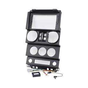 Radio Fascia Trim Plate Kit for Jeep Wrangler Rubicon (9″ Double Din)