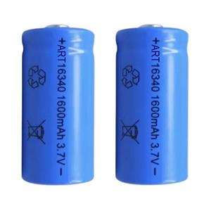 Set Of 2 Rechargeable 16340 CR123A 3.7V Lithium-ion Batteries/Cells 1600mAh. NEW