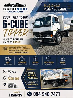 2007 Tata 1518C 6 cube tipper