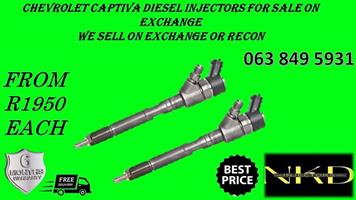 CHEVROLET CAPTIVA DIESEL INJECTORS FOR SALE NEW ON EXCHANGE OR RECON