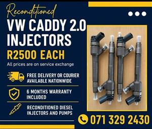VW CADDY 2.0 DIESEL INJECTORS FOR SALE WITH WARRANTY 