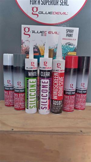 GlueDevil silicone and spraypaint