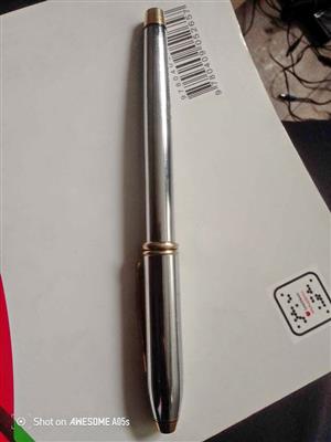 Vintage Cross Townsend Metalist Porous Point Pen Chrome & Gold (Rare)