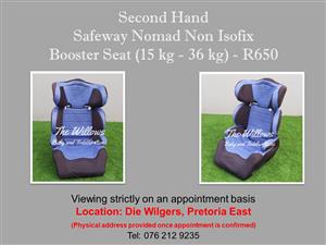 Second Hand Safeway Nomad Non Isofix Booster Seat (15 kg - 36 kg) 