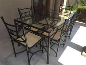 Patio Set Wetherlys Steel Aluminium Frame Table With 10mm Safety