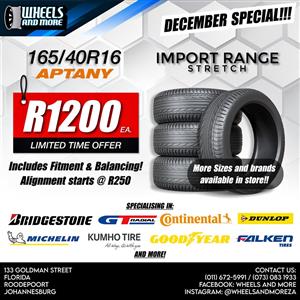 165/40R16 Stretch Tyre Holiday Special!!!