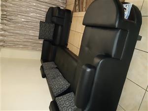 Black synthetic lounge lounge suite for sale