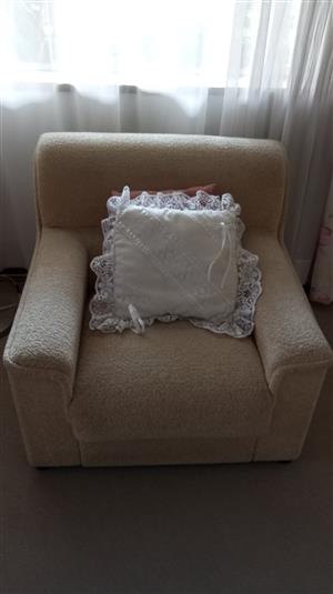 3 single coaches for sale (1 cream and 2 floral) 