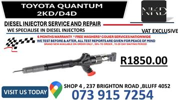 Toyota Quantum D4D Diesel Injectors 