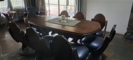 8 seater retractable imbuia table for sale 