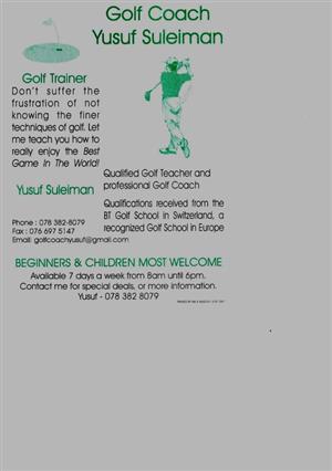 Golf Training for Beginners and Children