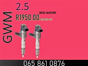 GWM 2.5 diesel injectors for sale we sell on exchange or recon