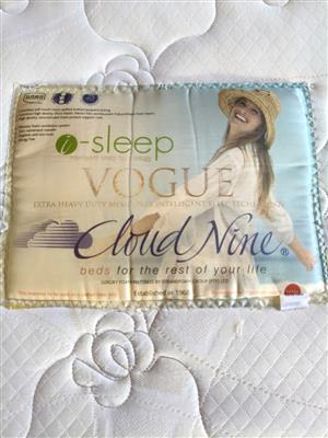 SECONDHAND Queen Vogue Cloud Nine mattress and base for sale