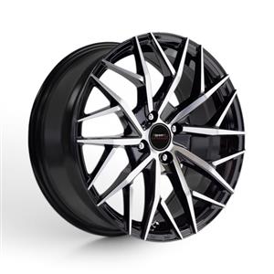 16″ A-Line Dexter 5/114 Black Machine Face Alloy Wheels
