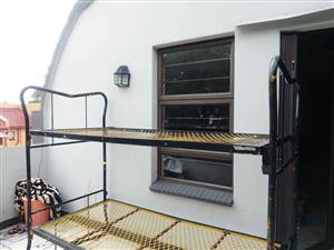 Solid steal bunk bed good condition. Mattresses not included