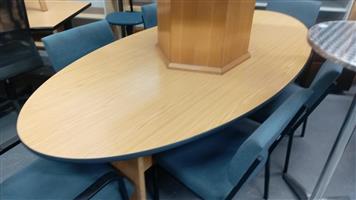 Oval boardroom table